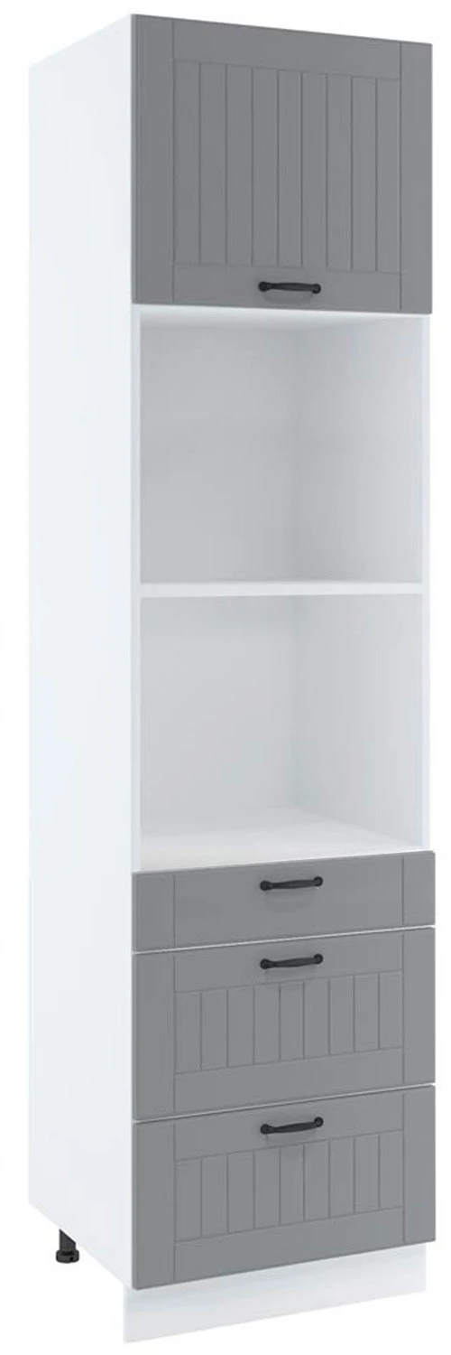 60 dolna słupek zabudowa piekarnika kompaktowego i mikrofalówki, 3 szuflady wys. 213.7 cm Layman