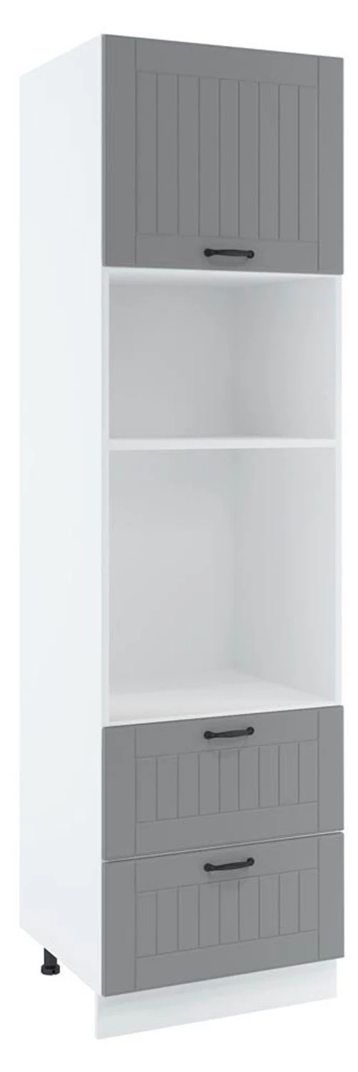 60 dolna słupek zabudowa piekarnika i mikrofalówki, 2 szuflady wys. 213.7 cm Layman