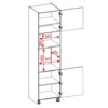 60 dolna słupek zabudowa piekarnika i mikrofalówki wys. 235.7 cm Layman 2