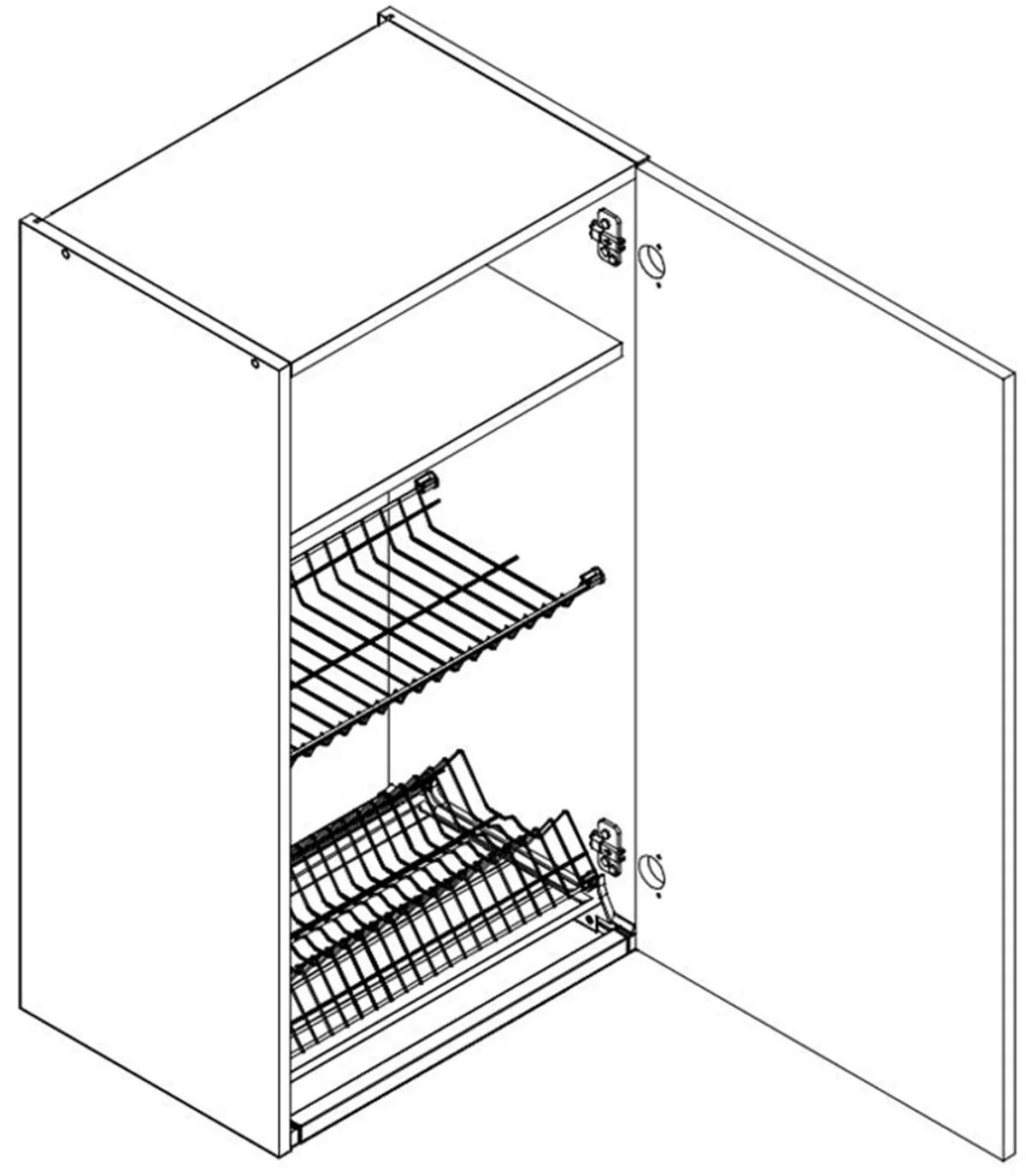 60 górna ociekarka jedne drzwi, wys. 94 cm Layman