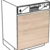 Front do zmywarki 60, panel odkryty Layman