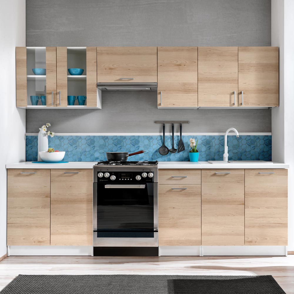 Zestaw mebli kuchennych Eco Model 2,6 m z WO6 Slim Layman 3