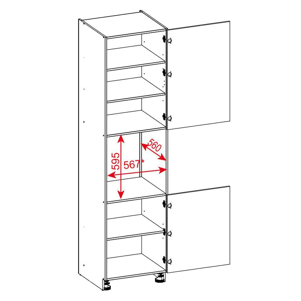60 dolna słupek zabudowa piekarnika wys. 235.7 cm Layman 2