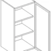 Górna 1-drzwi witryna , wys. 72 cm Layman