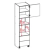 60 dolna słupek zabudowa piekarnika i mikrofalówki, 2 szuflady wys 235.7 cm Layman 2 60 dolna słupek zabudowa piekarnika i mikrofalówki, 2 szuflady wys 235.7 cm Layman 2