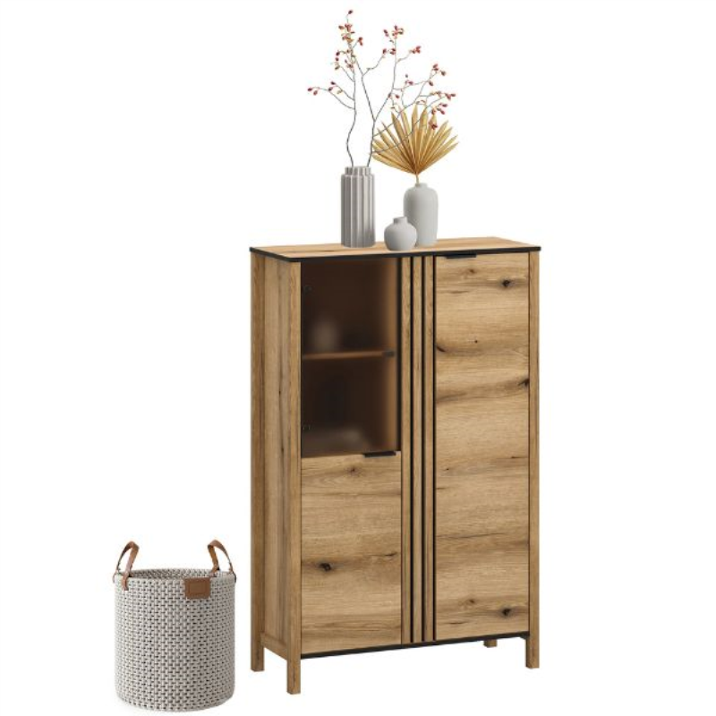 Witryna HELIX niska 2d1w [C] dąb evok | Mebelbos — zdjęcie 3