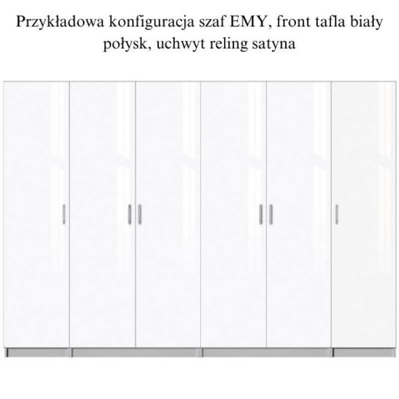EMY front szafy 1d/45x210 TAFLA biały połysk | Mebelbos — zdjęcie 3