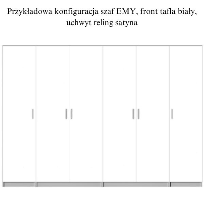 EMY front szafy 1d/45x240 prawy TAFLA biały | Mebelbos — zdjęcie 2