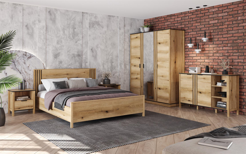 Szafka HELIX nocna 1s [X2] dąb evok | Mebelbos — zdjęcie 3