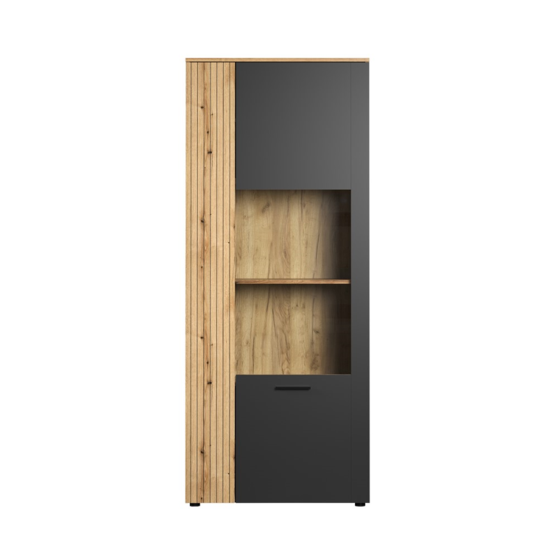 Witryna ESTEBAN 1d1w grafit / dąb evok [2312.131] | Mebelbos