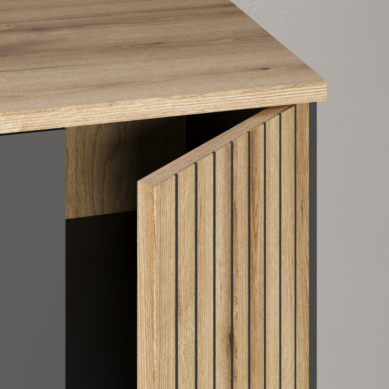 Witryna ESTEBAN 1d1w grafit / dąb evok [2312.131] | Mebelbos — zdjęcie 7