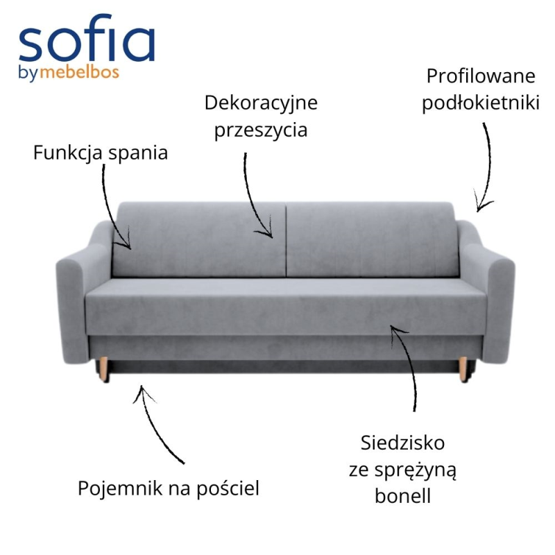 Sofa INFINITE 3DL Zetta299 noga buk natura | Mebelbos — zdjęcie 7 Sofa INFINITE 3DL Zetta299 noga buk natura | Mebelbos — zdjęcie 7