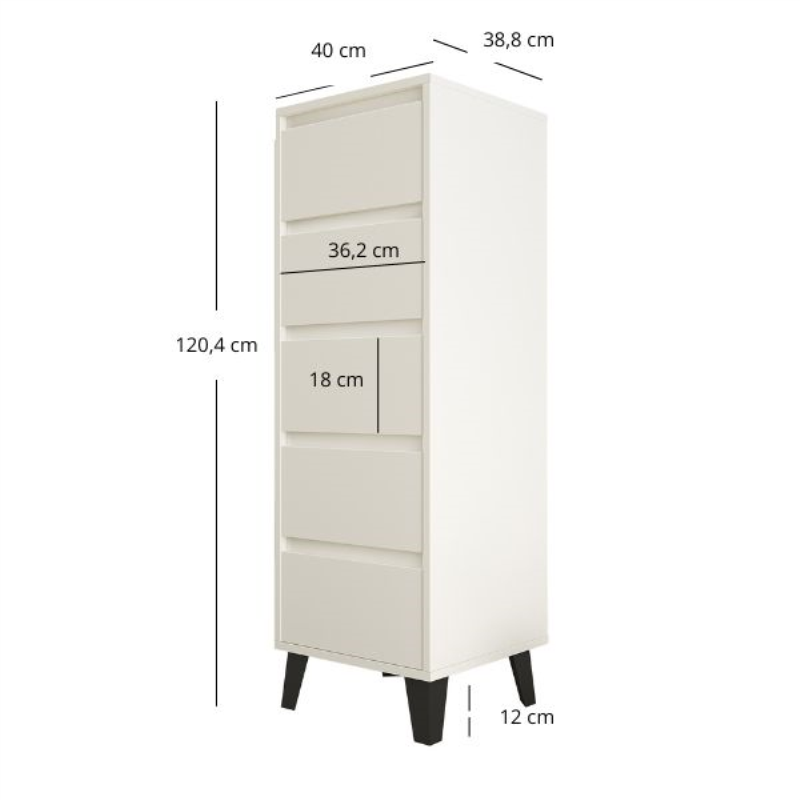 Komoda BORG 5s/40 biały | Mebelbos — zdjęcie 4