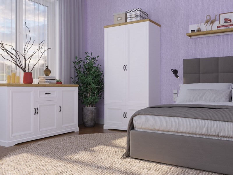 Szafa RIVA 4d biały / dąb harbor | Mebelbos — zdjęcie 3