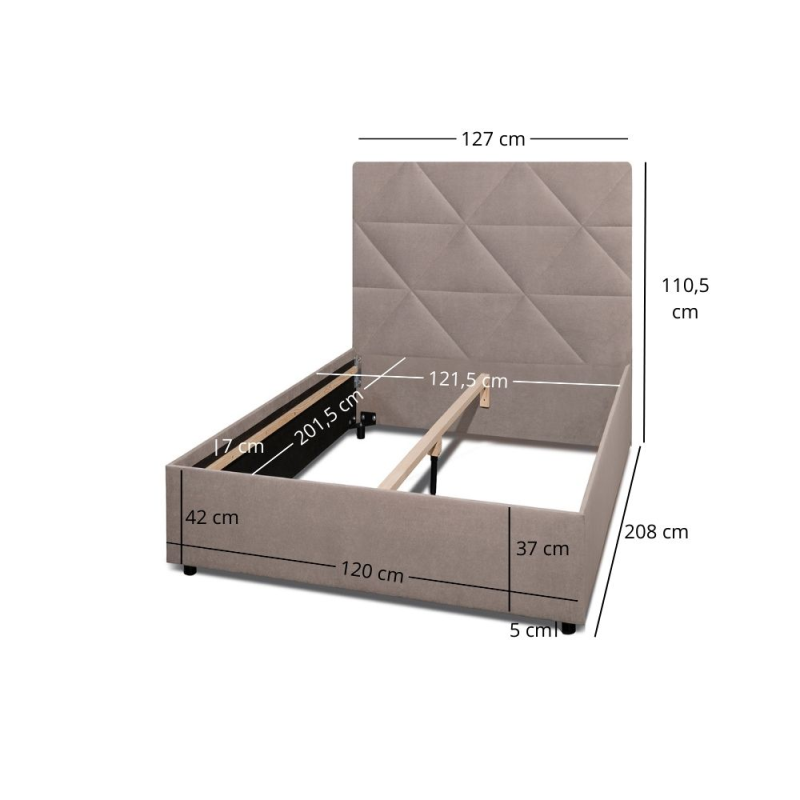Łoże FRO CARO 120 Mono233 beż | Mebelbos — zdjęcie 10
