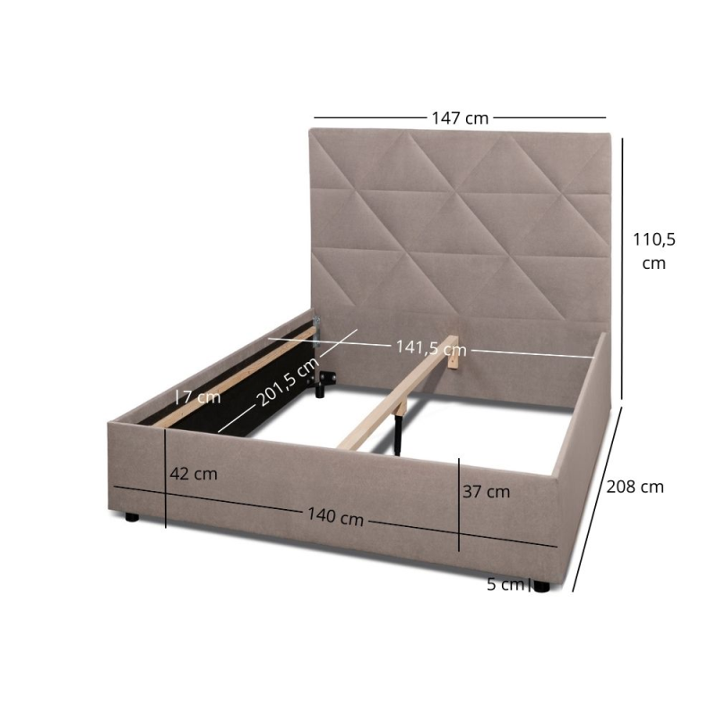 Łoże FRO CARO 140 Mono233 beż | Mebelbos — zdjęcie 10