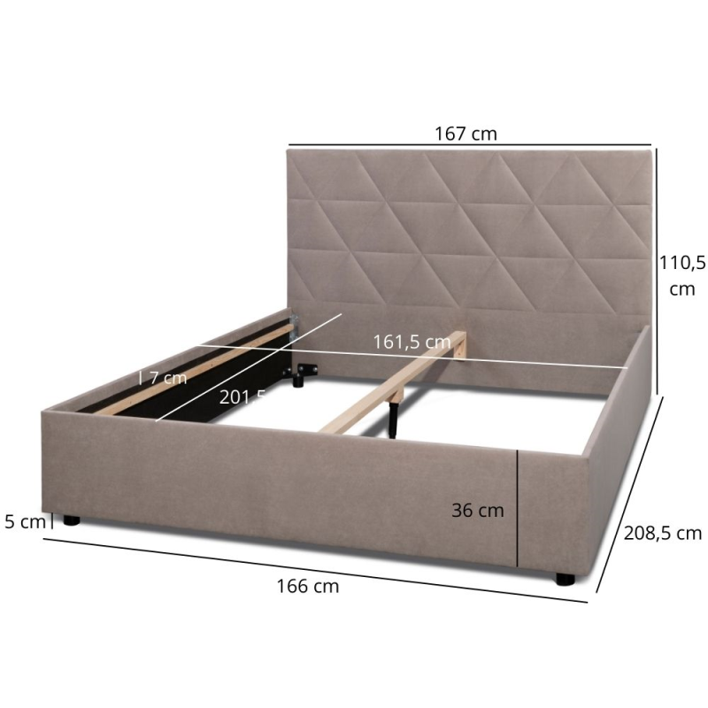 Łoże FRO CARO 160 Mono233 beż | Mebelbos — zdjęcie 5