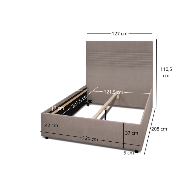 Łoże FRO LINE 120 Mono233 beż | Mebelbos — zdjęcie 10