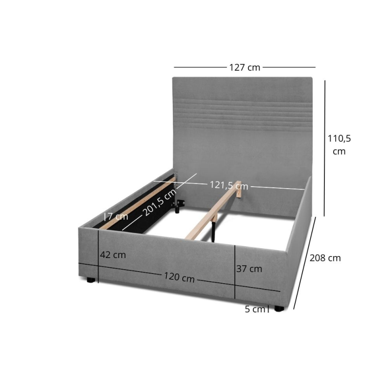 Łoże FRO LINE 120 Mono246 szary | Mebelbos — zdjęcie 10