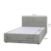 Łoże FRO SOL 160 z pojemnikiem Mono246 szary | Mebelbos — zdjęcie 5