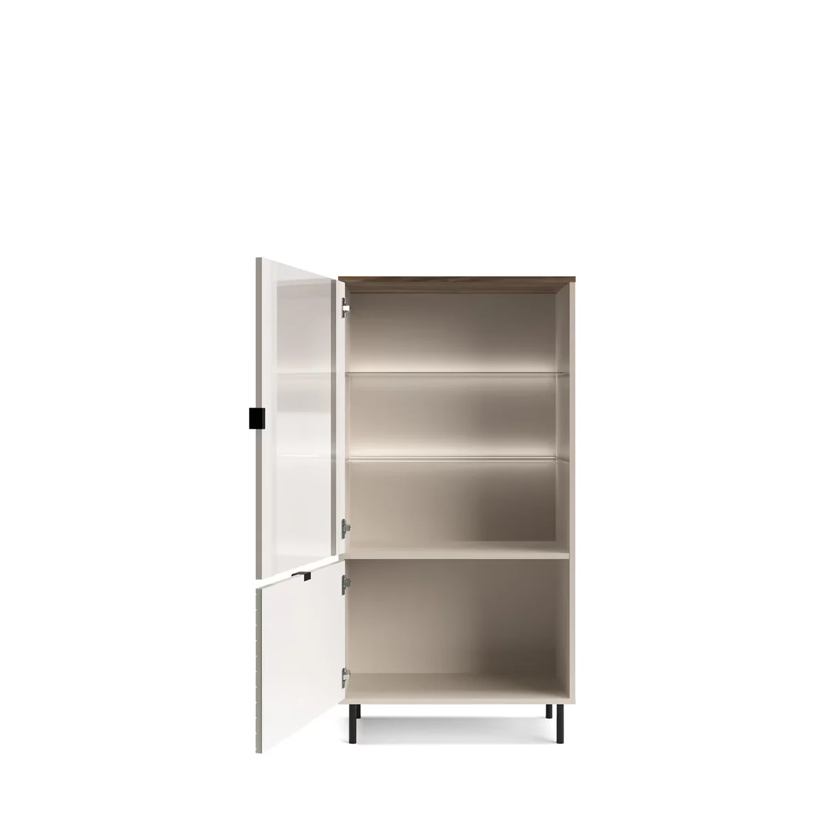 Witryna EVO niska 1d1w [EO7] kaszmir / dąb castello | Mebelbos — zdjęcie 3