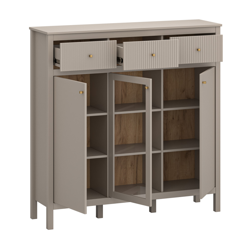 Komoda KLEO 2d1w3s [G] taupe | Mebelbos — zdjęcie 3
