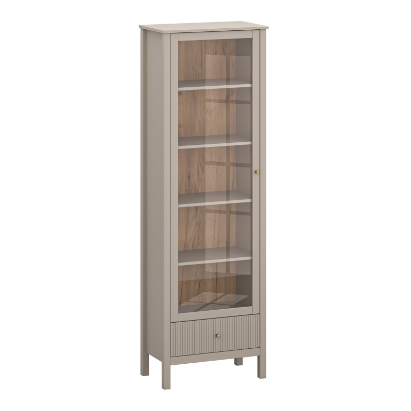 Witryna KLEO 1w1s [A] taupe | Mebelbos — zdjęcie 2
