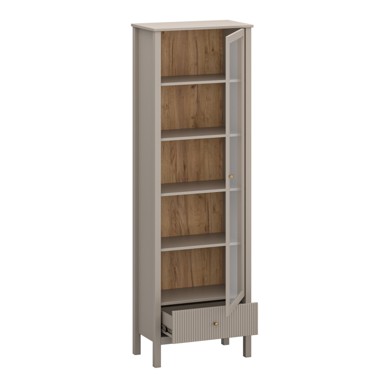 Witryna KLEO 1w1s [A] taupe | Mebelbos — zdjęcie 5