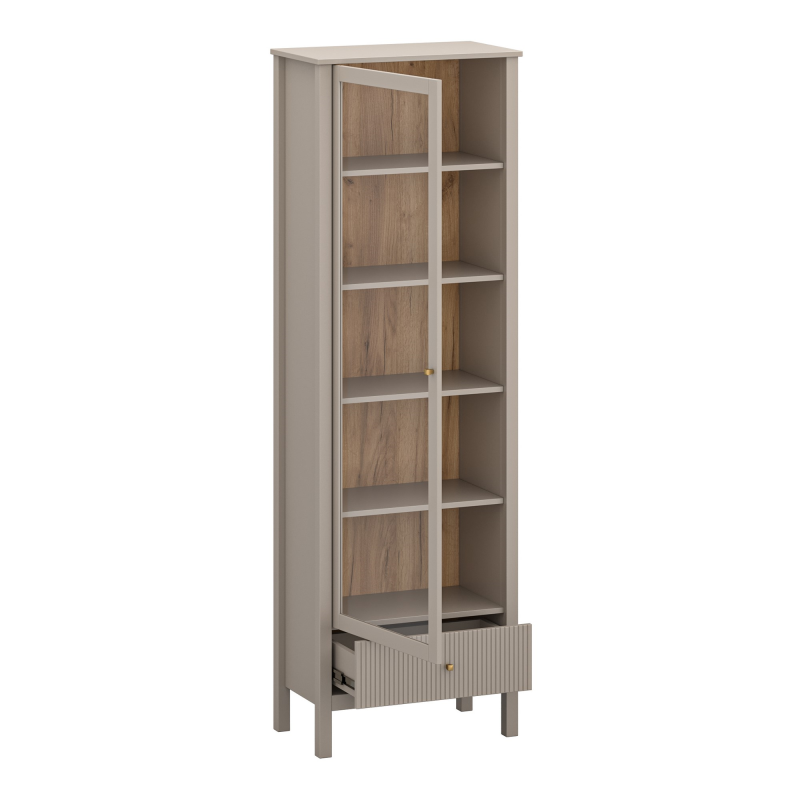 Witryna KLEO 1w1s [A] taupe | Mebelbos — zdjęcie 6