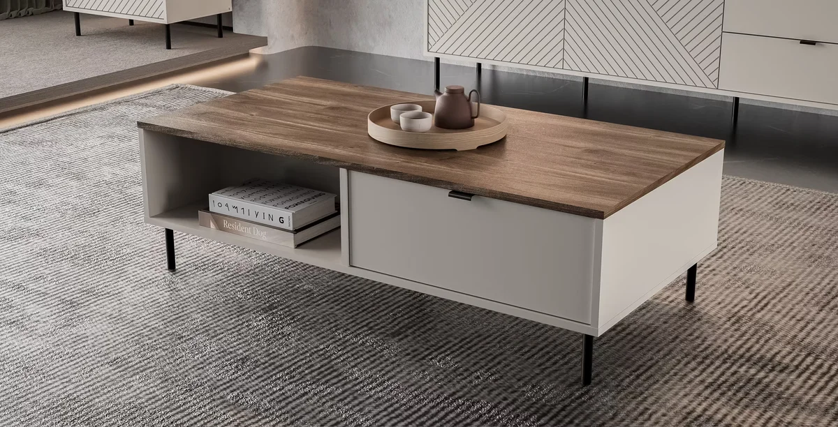 Ława EVO 2s/110 [EO4] kaszmir / dąb castello | Mebelbos — zdjęcie 5
