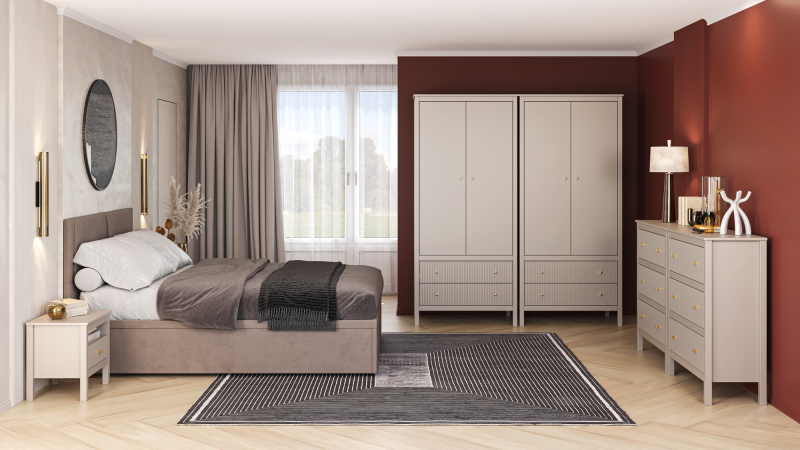 Komoda KLEO 3s [K] taupe | Mebelbos — zdjęcie 4