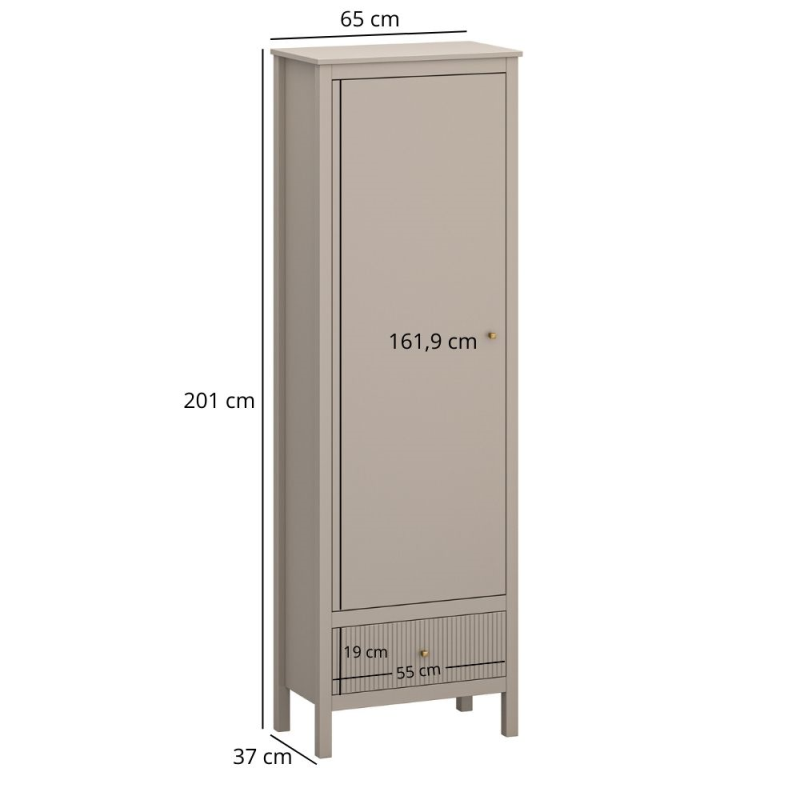 Regał KLEO 1d1s [R] taupe | Mebelbos — zdjęcie 3