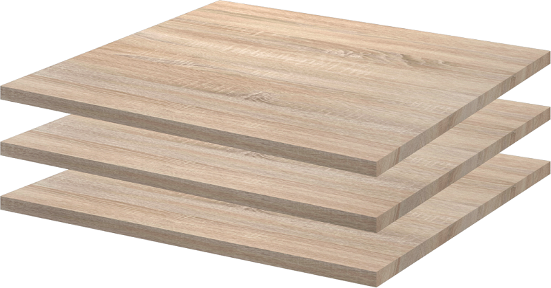 Zestaw 3 półek dąb sonoma — SZWD-046-01761-3XPOL-012-01 | Mebelbos