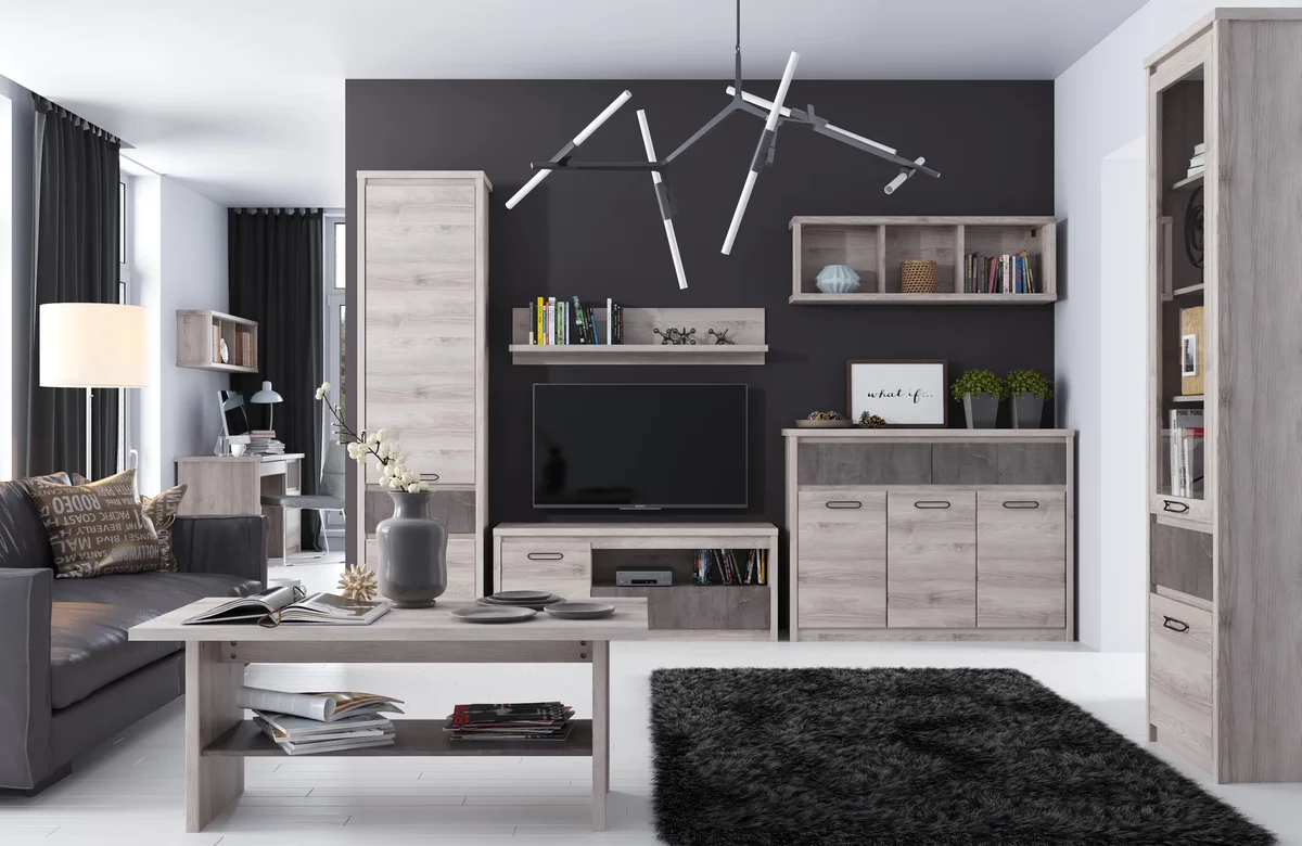 Komoda JAZZ 3d2s kasztan nairobi / onyx (v.2) | Mebelbos — zdjęcie 2