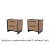 Szafka AMINO nocna 2s - 2szt dąb wotan / czarny | Mebelbos — zdjęcie 5