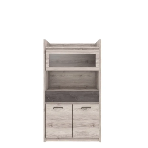 Witryna JAZZ niska 2d1w1s kasztan nairobi / onyx (v.2) | Mebelbos
