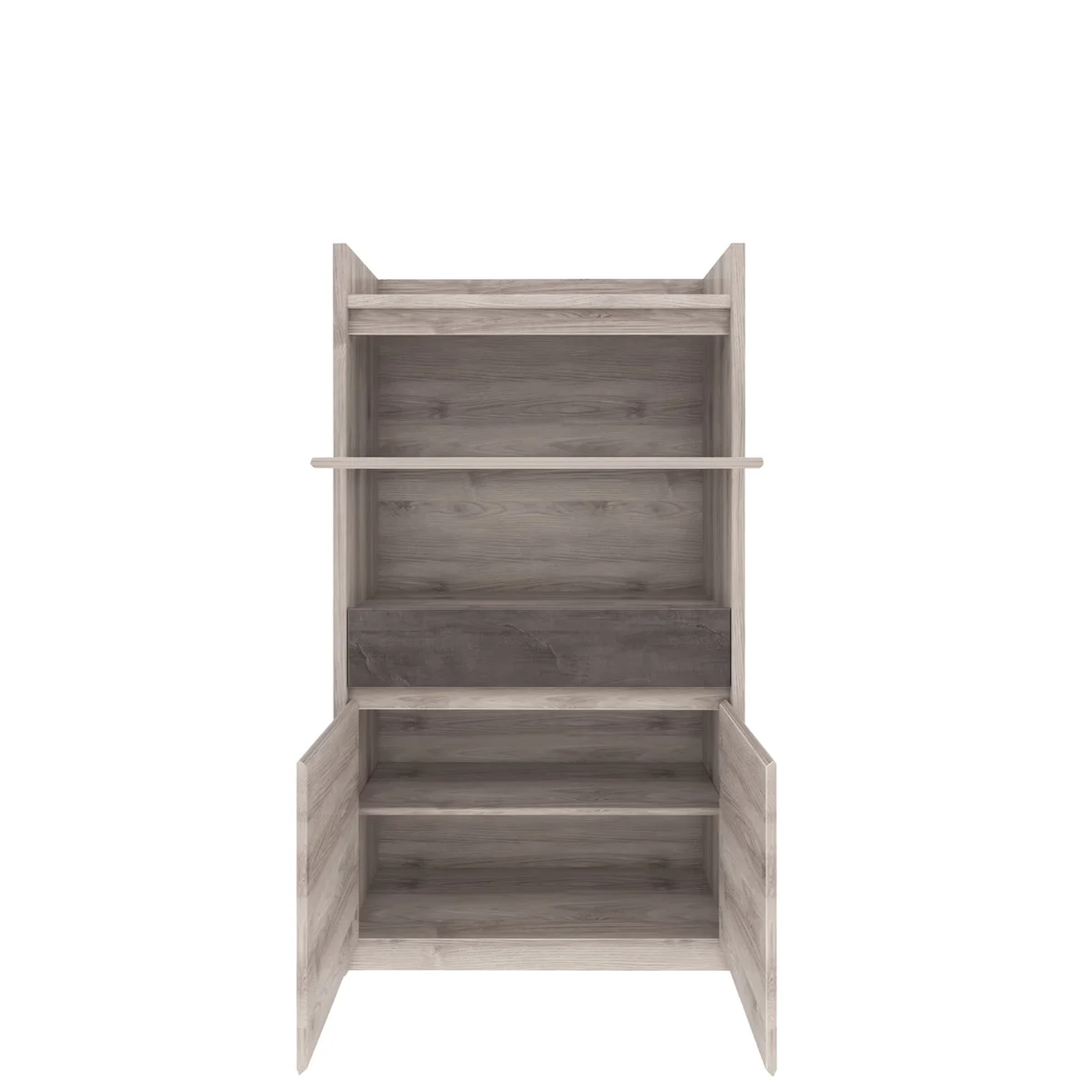 Witryna JAZZ niska 2d1w1s kasztan nairobi / onyx (v.2) | Mebelbos — zdjęcie 5