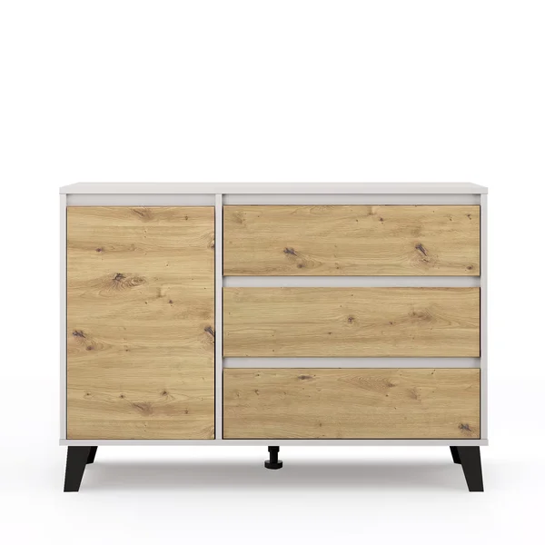 Komoda BORG 1d3s kaszmir / dąb artisan | Mebelbos