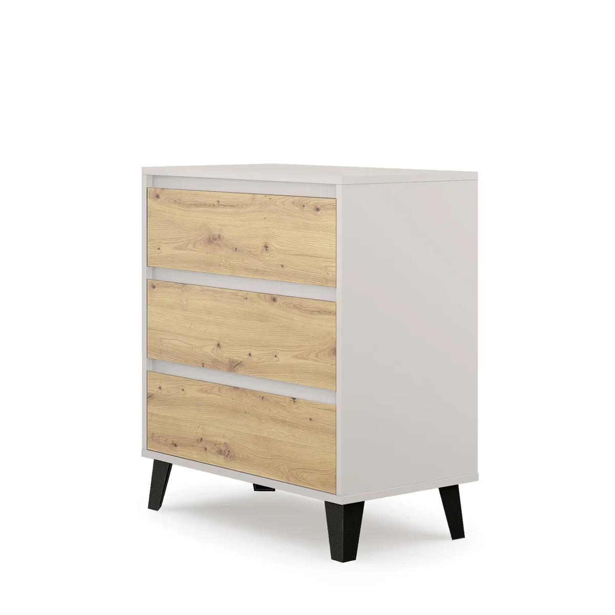 Komoda BORG 3s/70 kaszmir / dąb artisan | Mebelbos — zdjęcie 3 Komoda BORG 3s/70 kaszmir / dąb artisan | Mebelbos — zdjęcie 3