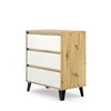 Komoda BORG 3s/70 dąb artisan / biały | Mebelbos — zdjęcie 3 Komoda BORG 3s/70 dąb artisan / biały | Mebelbos — zdjęcie 3