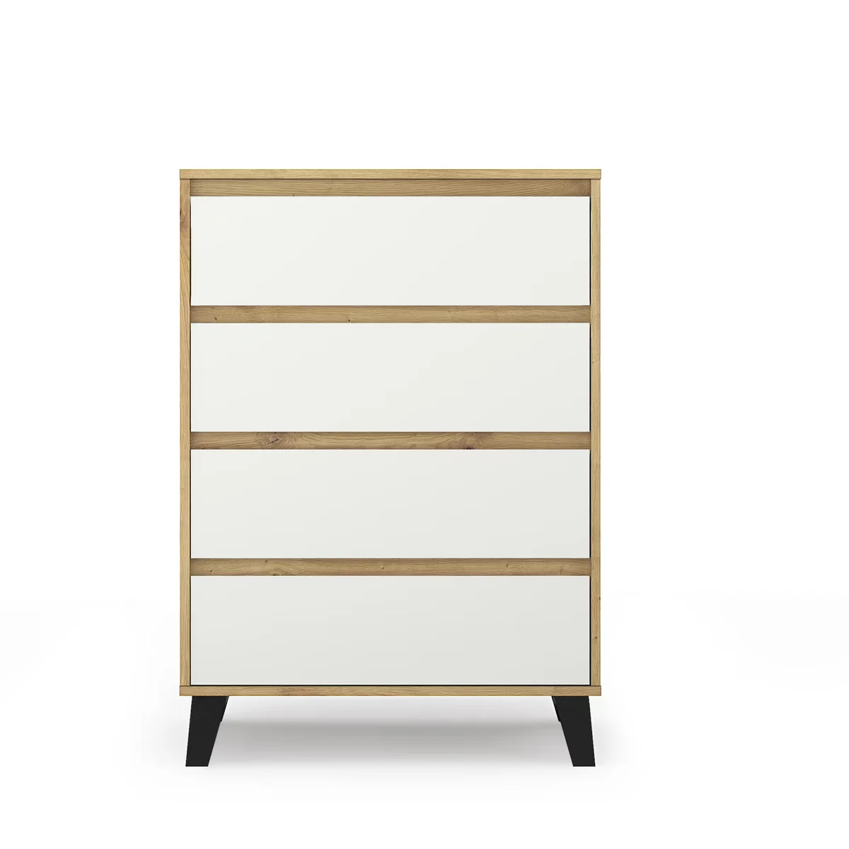 Komoda BORG 4s/70 dąb artisan / biały | Mebelbos Komoda BORG 4s/70 dąb artisan / biały | Mebelbos