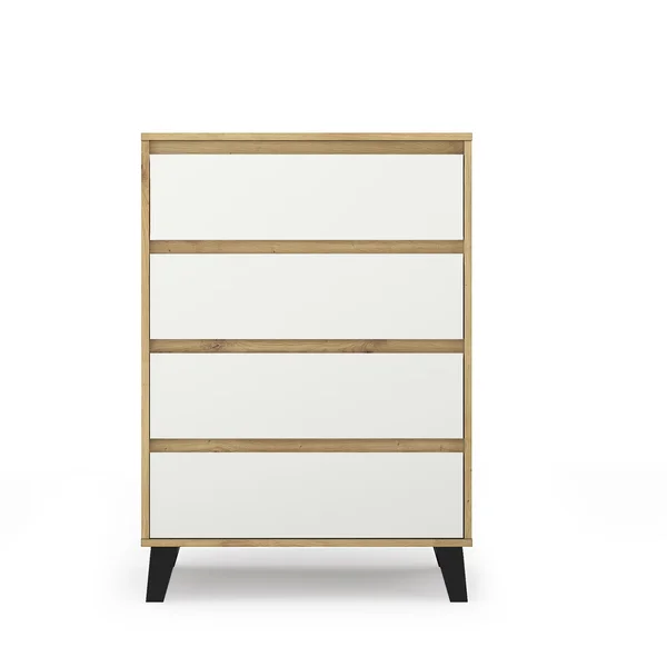 Komoda BORG 4s/70 dąb artisan / biały | Mebelbos Komoda BORG 4s/70 dąb artisan / biały | Mebelbos