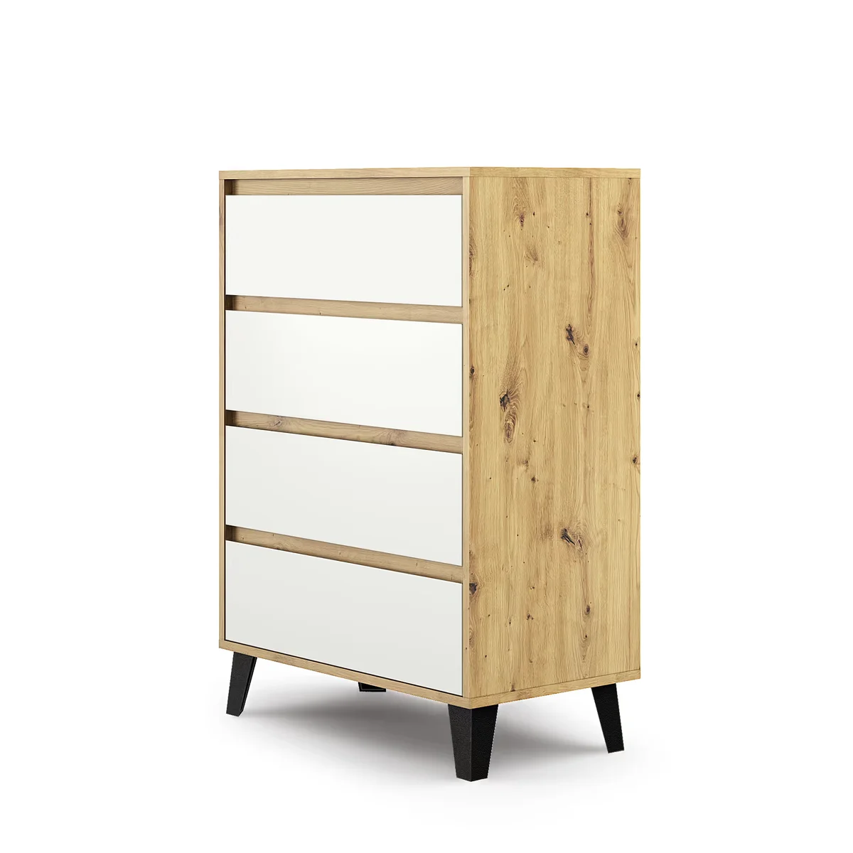 Komoda BORG 4s/70 dąb artisan / biały | Mebelbos — zdjęcie 2 Komoda BORG 4s/70 dąb artisan / biały | Mebelbos — zdjęcie 2