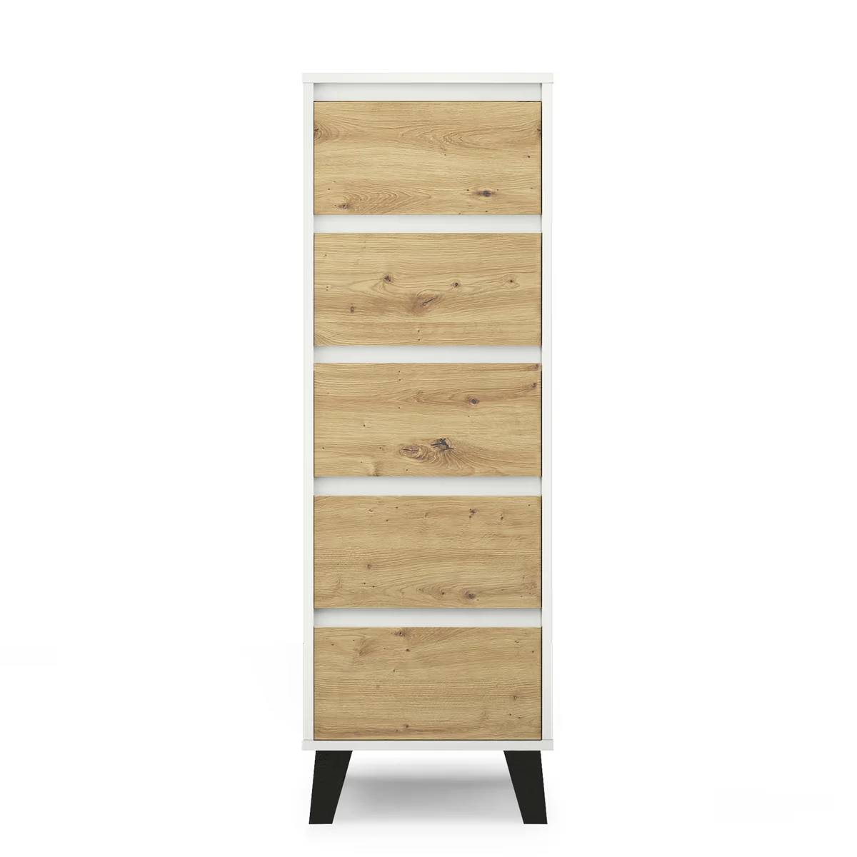 Komoda BORG 5s/40 biały / dąb artisan | Mebelbos Komoda BORG 5s/40 biały / dąb artisan | Mebelbos