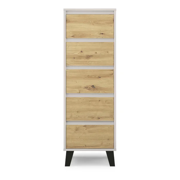 Komoda BORG 5s/40 kaszmir / dąb artisan | Mebelbos