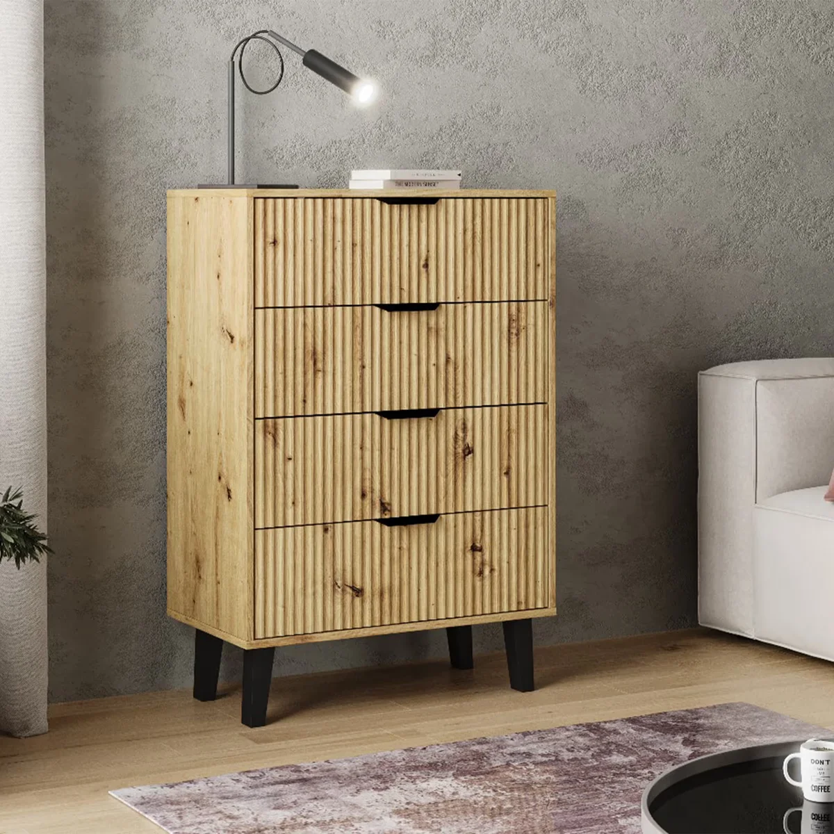 Komoda BORG DUO 4s dąb artisan | Mebelbos — zdjęcie 3