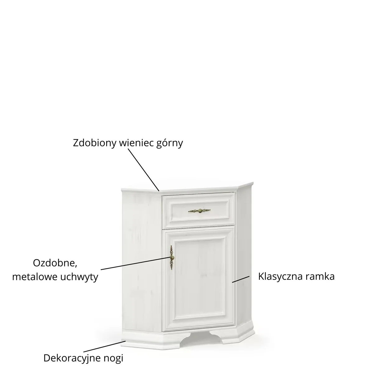 Komoda IRYS narożna 1d1s sosna anderson | Mebelbos — zdjęcie 5