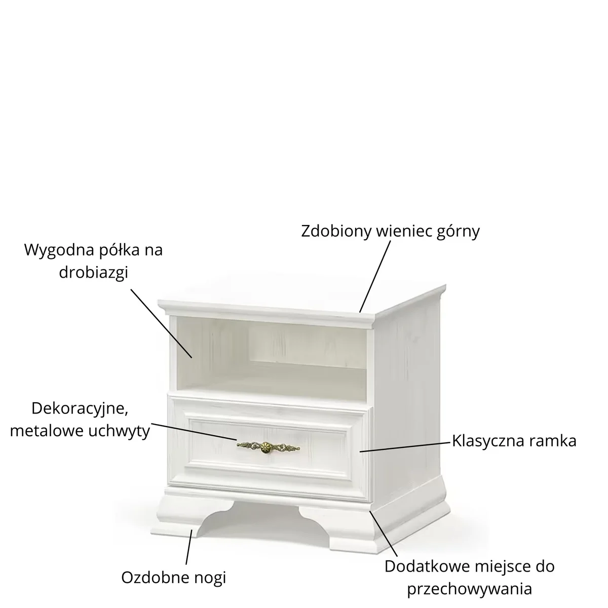 Szafka IRYS nocna 1s sosna anderson | Mebelbos — zdjęcie 7
