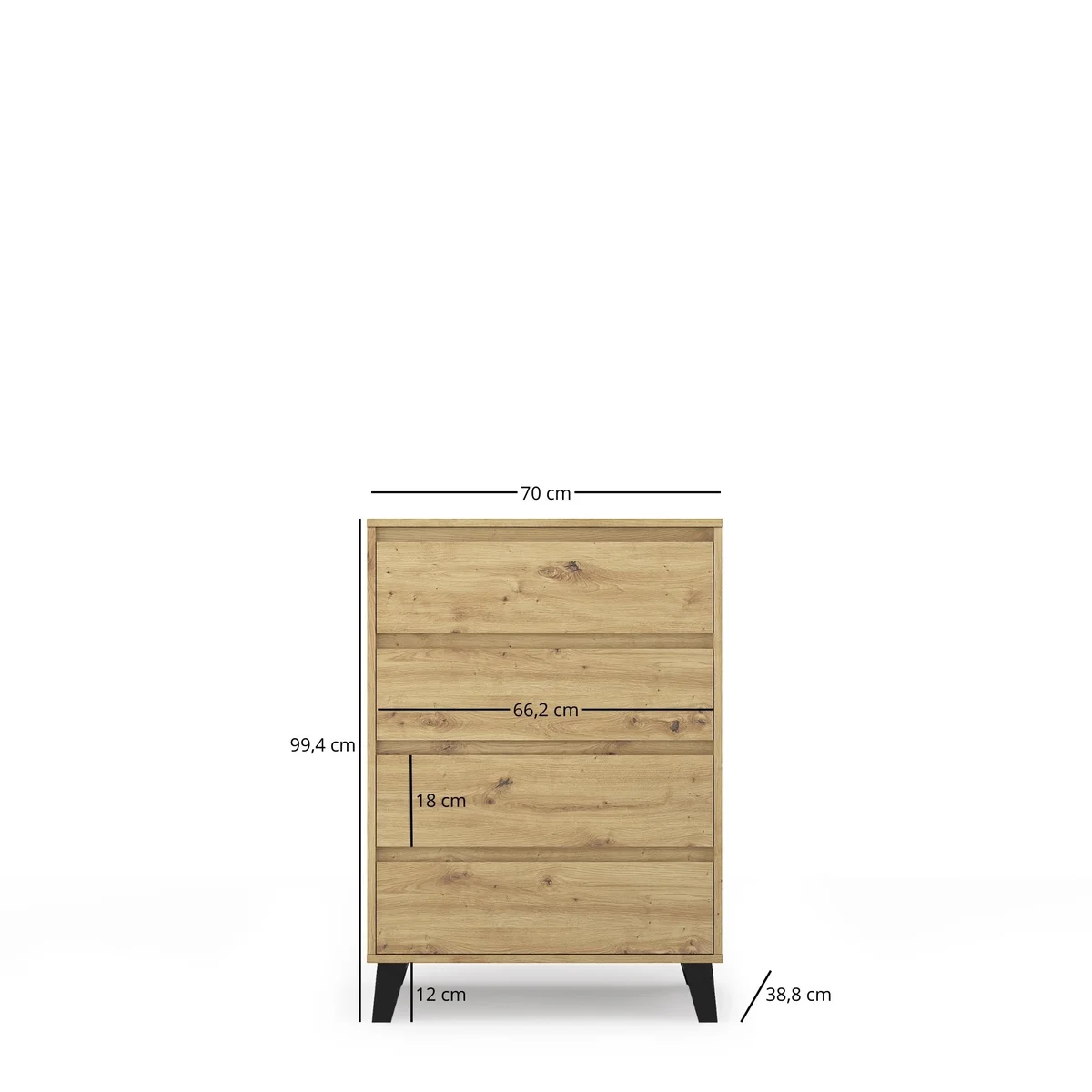 Komoda BORG 4s/70 dąb artisan [G] (v.3) | Mebelbos — zdjęcie 5