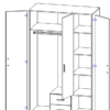 Szafa KAMI z lustrem 3d2s kaszmir | Mebelbos — zdjęcie 4